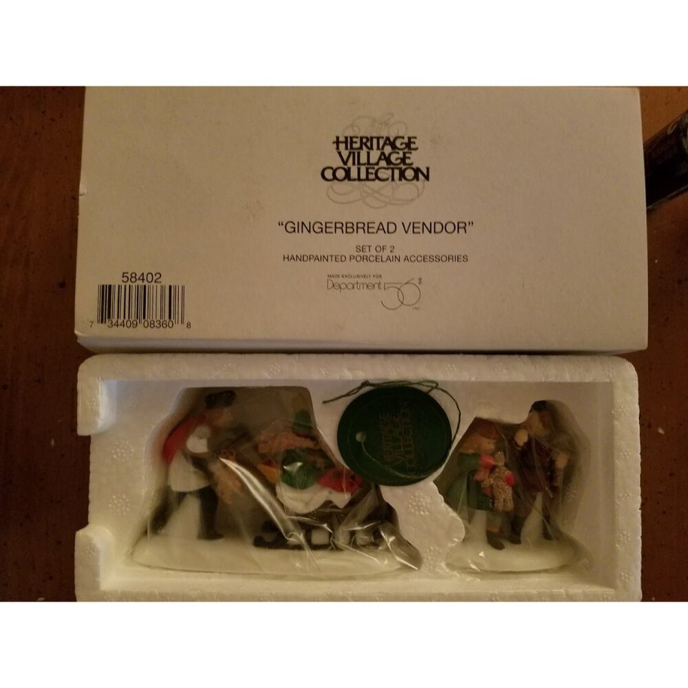 "Gingerbread Vendor Set" of 2 #58402 Heritage Village Collection